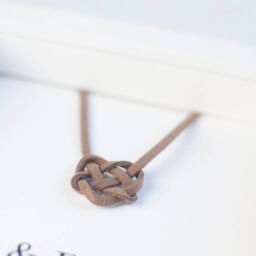 Afewhometruths Handcrafted Celtic Faux Leather Heart - Personalised Anniversary Keepsake in Brown - thumbnail 3