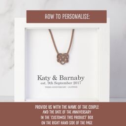 Afewhometruths Handcrafted Celtic Faux Leather Heart - Personalised Anniversary Keepsake in Brown - thumbnail 4