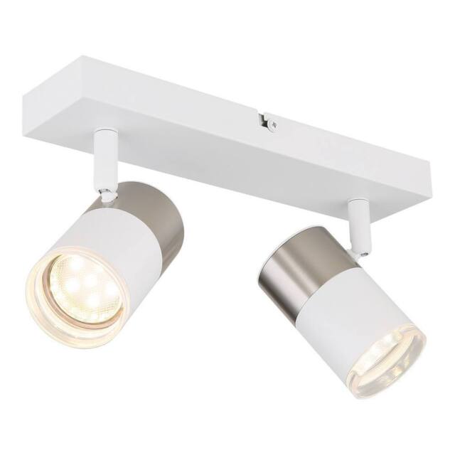 Netlighting Brisbon Twin Ceiling Spotlight White Matt 2x GU10 - image 1