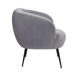 GFW Kamliah Pleated Velvet Accent Chair in Grey - thumbnail 4