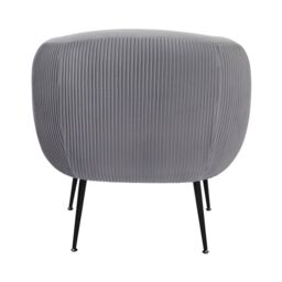 GFW Kamliah Pleated Velvet Accent Chair in Grey - thumbnail 5