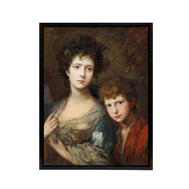 "Artery8 Gainsborough Elizabeth Thomas Linley Framed Canvas Wall Art Print - Size: W12"" x H16""" - image 1