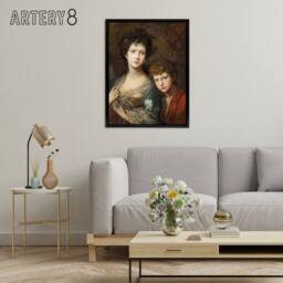 "Artery8 Gainsborough Elizabeth Thomas Linley Framed Canvas Wall Art Print - Size: W12"" x H16""" - thumbnail 3