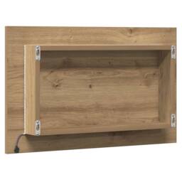 Berkfield Home Bathroom Mirror with LED Light Artisan Oak 60x8.5x38 cm in Brown - thumbnail 8