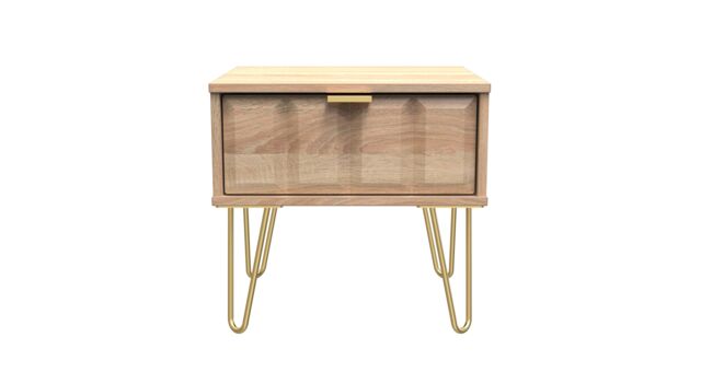 Ready Assembled 2 U Metro 1 Drawer Bedside (Ready Assembled) in Light Oak - Size: Small - image 1
