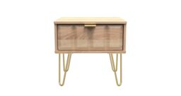 Ready Assembled 2 U Metro 1 Drawer Bedside (Ready Assembled) in Light Oak - Size: Small
