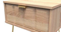 Ready Assembled 2 U Metro 1 Drawer Bedside (Ready Assembled) in Light Oak - Size: Small - thumbnail 4