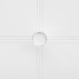Wyld and Coco Glamour Pouffe White Faux Leather Storage Stool 40 x 38 cm - thumbnail 7