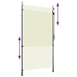 Berkfield Home Outdoor Roller Blind 120x270 cm Cream
