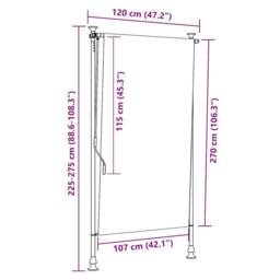 Berkfield Home Outdoor Roller Blind 120x270 cm Cream - thumbnail 7