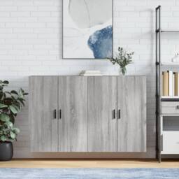 Berkfield Home Wall Mounted Cabinets 2 pcs Grey Sonoma 69.5x34x90 cm - thumbnail 2