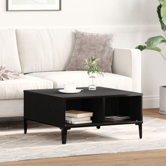 Berkfield Home Coffee Table Black Oak 60x60x30 cm Engineered Wood - Size: 60 x 60 x 30 cm - image 1