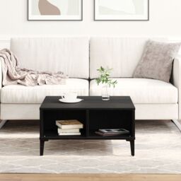 Berkfield Home Coffee Table Black Oak 60x60x30 cm Engineered Wood - Size: 60 x 60 x 30 cm - thumbnail 4