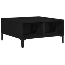 Berkfield Home Coffee Table Black Oak 60x60x30 cm Engineered Wood - Size: 60 x 60 x 30 cm - thumbnail 2