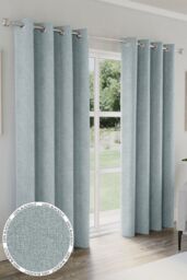 Enhanced Living 100% Blackout Curtains - Thermal/Energy Saving Linen Look Pair with Eyelets For Living Room & Bedrooms - thumbnail 1