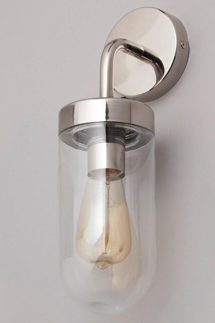 BHS Lighting Chelsea Outdoor Wall Light in Metallic Silver - image 1