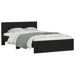 Berkfield Home Bed Frame without Mattress Black 120x190 cm Small Double - thumbnail 3