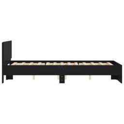 Berkfield Home Bed Frame without Mattress Black 120x190 cm Small Double - thumbnail 6