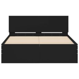Berkfield Home Bed Frame without Mattress Black 120x190 cm Small Double - thumbnail 5