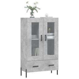 Berkfield Home Highboard Concrete Grey 69.5x31x115 cm Engineered Wood - thumbnail 3