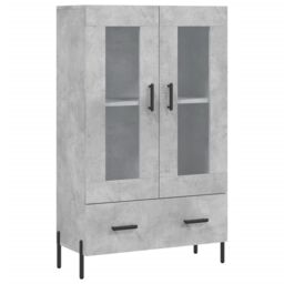 Berkfield Home Highboard Concrete Grey 69.5x31x115 cm Engineered Wood - thumbnail 2