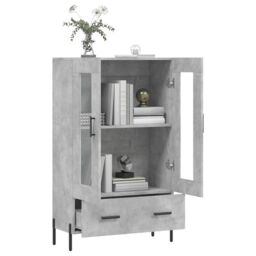 Berkfield Home Highboard Concrete Grey 69.5x31x115 cm Engineered Wood - thumbnail 4