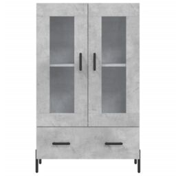 Berkfield Home Highboard Concrete Grey 69.5x31x115 cm Engineered Wood - thumbnail 6