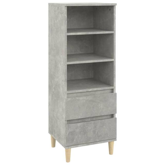 Berkfield Home Highboard Concrete Grey 40x36x110 cm Engineered Wood - Size: 40 x 36 x 110 cm - image 1