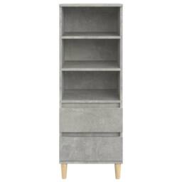 Berkfield Home Highboard Concrete Grey 40x36x110 cm Engineered Wood - Size: 40 x 36 x 110 cm - thumbnail 3