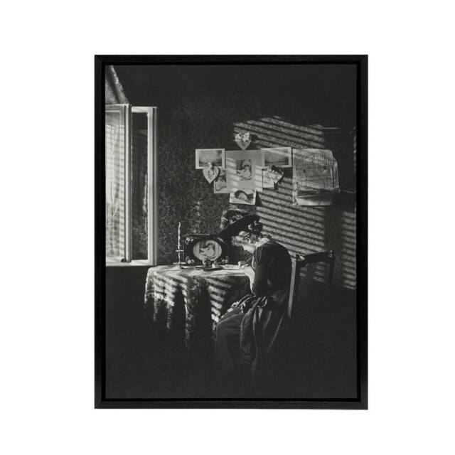 "Artery8 Sun Rays Paula in Berlin Alfred Stieglitz Framed Canvas Wall Art Print in Grey - Size: W12"" x H16""" - image 1