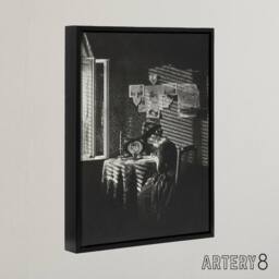 "Artery8 Sun Rays Paula in Berlin Alfred Stieglitz Framed Canvas Wall Art Print in Grey - Size: W12"" x H16""" - thumbnail 2