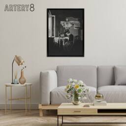 "Artery8 Sun Rays Paula in Berlin Alfred Stieglitz Framed Canvas Wall Art Print in Grey - Size: W12"" x H16""" - thumbnail 3