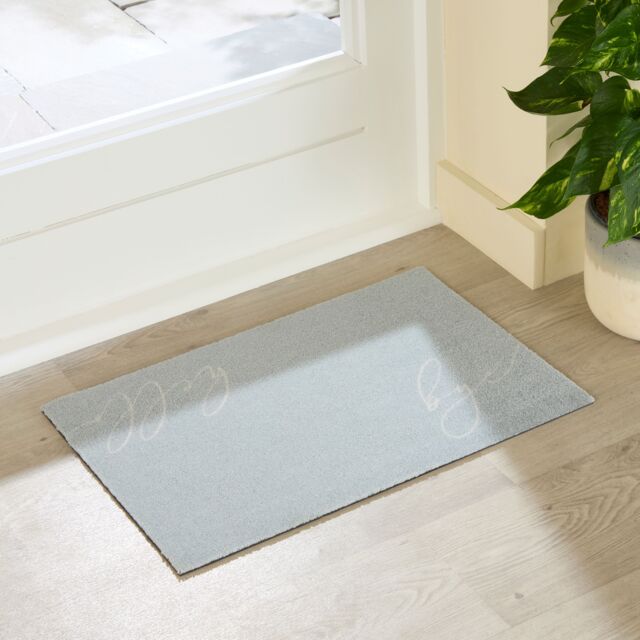 Artsy Mats Hello Bye Indoor Washable Doormat 60x40cm in Blue - Size: 40 cm x 60 cm - image 1