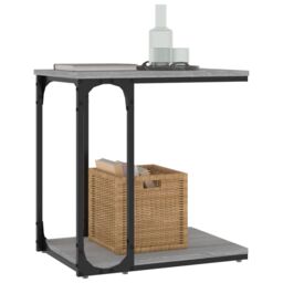 Berkfield Home Side Table Grey Sonoma 50x35x52 cm Engineered Wood - Size: 50 x 35 x 52 cm - thumbnail 4