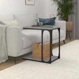 Berkfield Home Side Table Grey Sonoma 50x35x52 cm Engineered Wood - Size: 50 x 35 x 52 cm - thumbnail 3