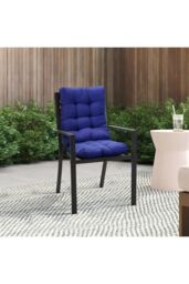 H&O Direct 2 Pcs Outdoor Garden Chair Cushion in Navy - thumbnail 2