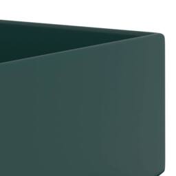 Berkfield Home Bathroom Sink with Overflow Ceramic Dark Green - thumbnail 6