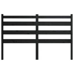 Berkfield Home Bed Headboard Black 206x4x100 cm Solid Wood Pine - Size: 206 x 4 x 100 cm - thumbnail 4