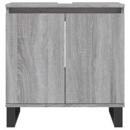 Berkfield Home 3 Piece Bathroom Cabinet Set Grey Sonoma Engineered Wood - thumbnail 6