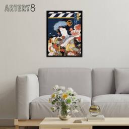 "Artery8 Portrait of Actress Japanese Framed Canvas Wall Art Print Kunichika - Size: W12"" x H16""" - thumbnail 3