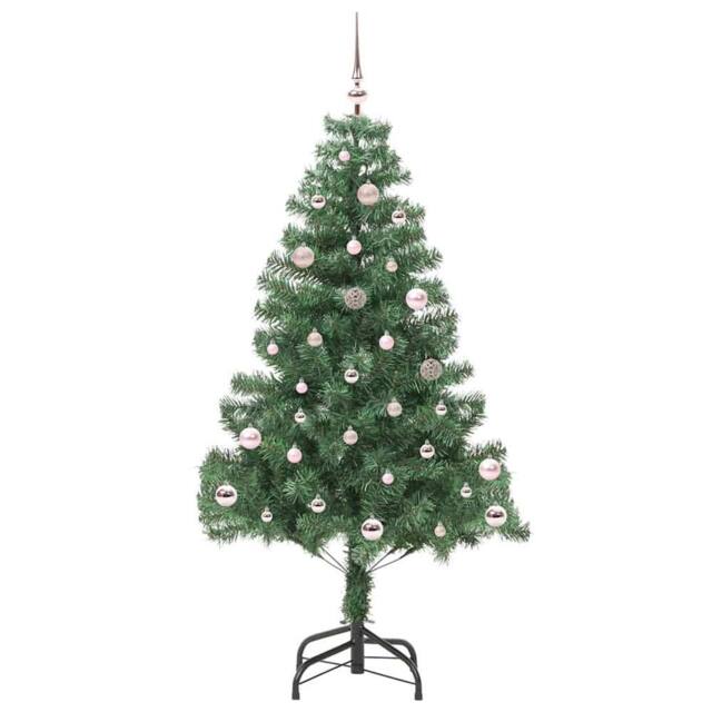 Berkfield Home Lush Christmas Tree with 150 LEDs with Stand Green 150 cm PVC - image 1
