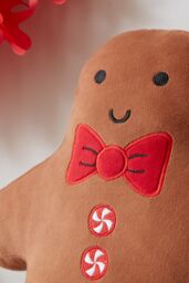 Catherine Lansfield 'Christmas Gingerbread' 3D Shaped Cushion in Brown - thumbnail 2