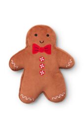 Catherine Lansfield 'Christmas Gingerbread' 3D Shaped Cushion in Brown - thumbnail 3