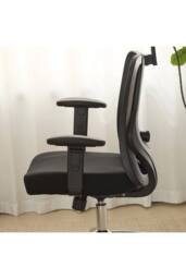 Home Source Ergonomic Design Office Chair Adjustable Armrests Breathable Foldable in Black - thumbnail 7