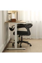 Home Source Ergonomic Design Office Chair Adjustable Armrests Breathable Foldable in Black - thumbnail 6