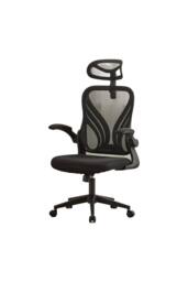 Home Source Ergonomic Design Office Chair Adjustable Armrests Breathable Foldable in Black - thumbnail 8