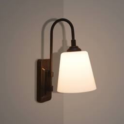 Eldo Battery-Operated Wall Light with Remote - 3 Brightness Levels, Wireless in Black - thumbnail 1