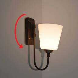 Eldo Battery-Operated Wall Light with Remote - 3 Brightness Levels, Wireless in Black - thumbnail 2