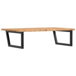 Berkfield Home Basin Shelf Wall Mounted Steel & Solid Wood Oak in Brown - thumbnail 6