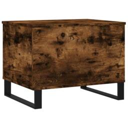 Berkfield Home Coffee Table Smoked Oak 60x44.5x45 cm Engineered Wood in Brown - thumbnail 5